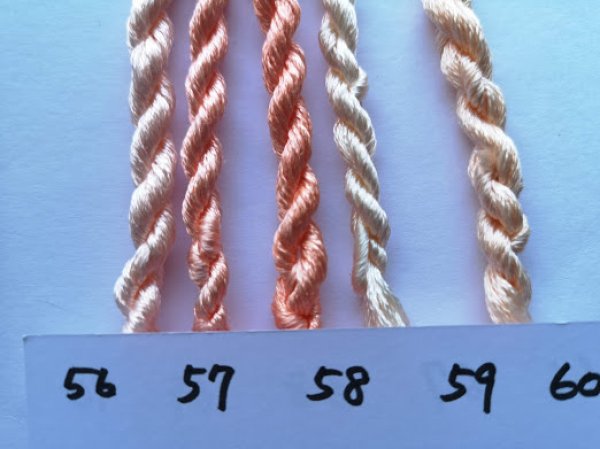 画像1: シルク糸（7m x ６本取り）刺繍、オヤ作成に。(No.56-60) (1)