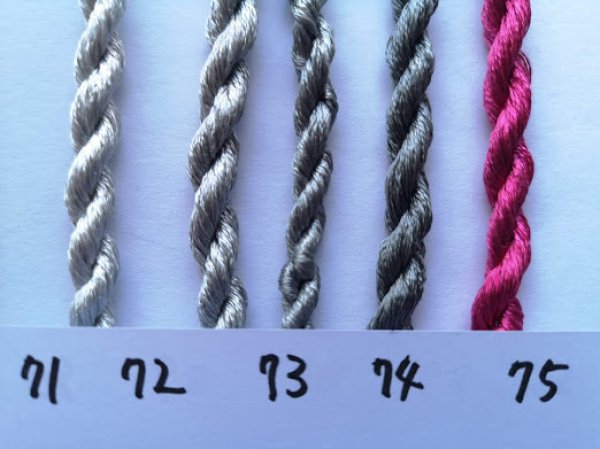 画像1: シルク糸（7m x ６本取り）刺繍、オヤ作成に。(No.71-75) (1)