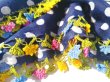 画像2: トゥーオヤ・スカーフ /ネイビーに黄色、ピンク、ブルーの花 (2)