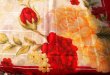 画像3: ボンジュックオヤ・スカーフ /赤とクリームに、赤と黄色のビーズの花 (3)